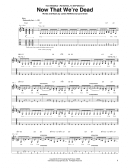 page one of Now That We're Dead (Guitar Tab)