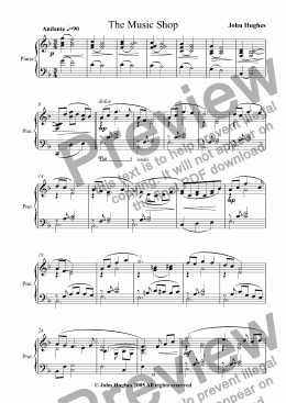 page one of The Music Shop - Piano Solo