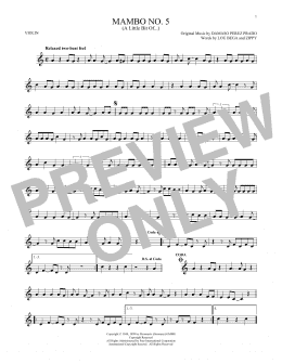 page one of Mambo No. 5 (A Little Bit Of...) (Violin Solo)