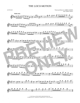 page one of The Loco-Motion (Alto Sax Solo)