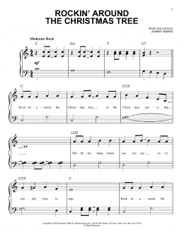 page one of Rockin' Around The Christmas Tree (Very Easy Piano)