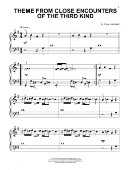 page one of Theme From Close Encounters Of The Third Kind (Beginning Piano Solo)