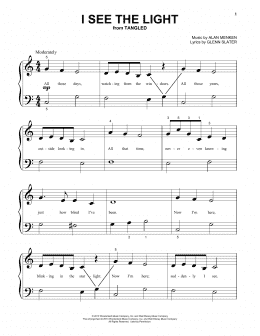 page one of I See The Light (from Tangled) (Beginning Piano Solo)