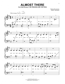 page one of Almost There (Beginning Piano Solo)
