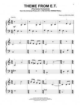 page one of Theme From E.T. (The Extra-Terrestrial) (Beginning Piano Solo)