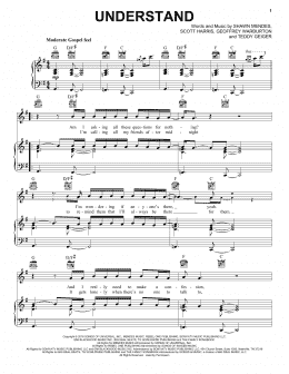 page one of Understand (Piano, Vocal & Guitar Chords (Right-Hand Melody))