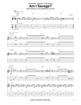 page one of Am I Savage? (Guitar Tab)