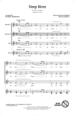 page one of Deep River (SSA Choir)