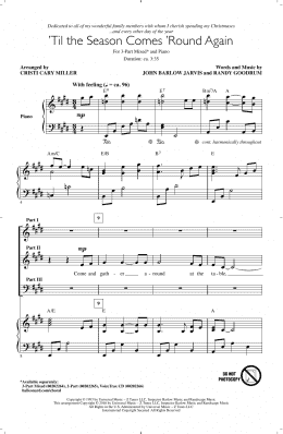 page one of 'Til The Season Comes 'Round Again (3-Part Mixed Choir)