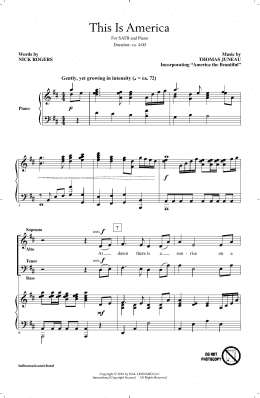 page one of This Is America (SATB Choir)