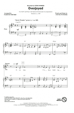 page one of Overjoyed (SAB Choir)