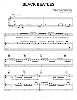 page one of Black Beatles (Piano, Vocal & Guitar Chords (Right-Hand Melody))