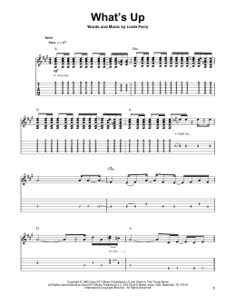page one of What's Up (Guitar Tab (Single Guitar))