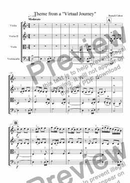 page one of Theme from "A Virtual Journey"