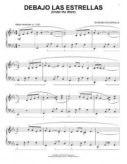 page one of Debajo Las Estrellas (Piano Solo)
