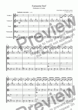 page one of Fantasme bref - Orchestre a Cordes