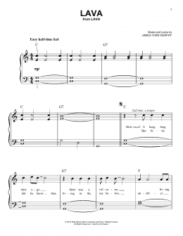 page one of Lava (from Lava) (Easy Piano)
