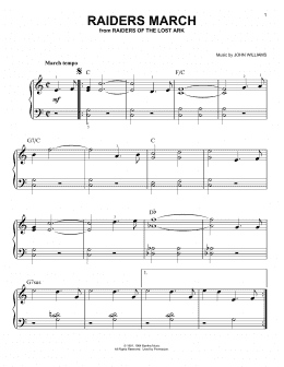 page one of Raiders March (Easy Piano)