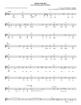 page one of Touch The Sky (From Brave) (Lead Sheet / Fake Book)