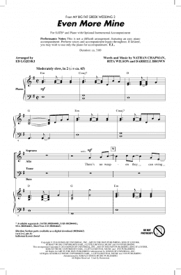 page one of Even More Mine (arr. Ed Lojeski) (SATB Choir)