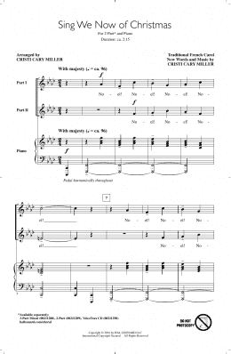 page one of Sing We Now Of Christmas (2-Part Choir)