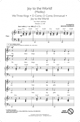 page one of Joy To The World! (Medley) (2-Part Choir)