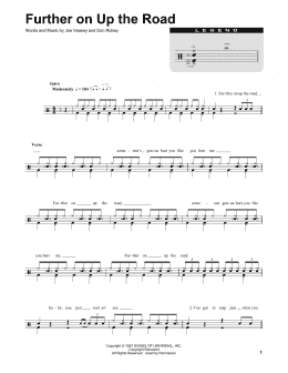 page one of Further On Up The Road (Drums Transcription)