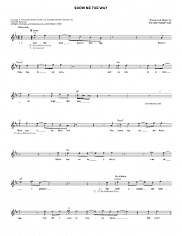 page one of Show Me The Way (Lead Sheet / Fake Book)