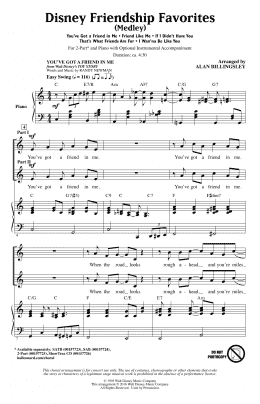 page one of Disney Friendship Favorites (Medley) (2-Part Choir)