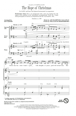 page one of The Hope Of Christmas (SATB Choir)