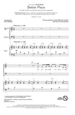 page one of Better Place (arr. Ed Lojeski) (SAB Choir)