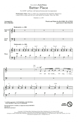 page one of Better Place (arr. Ed Lojeski) (SATB Choir)