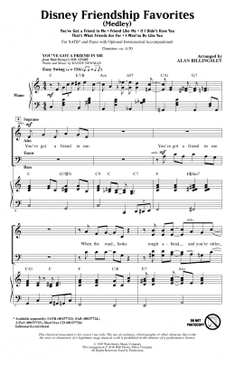 page one of Disney Friendship Favorites (Medley) (SATB Choir)