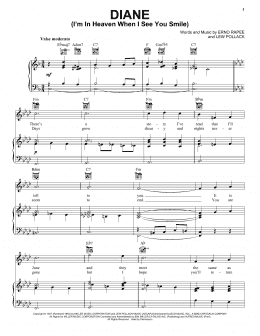 page one of Diane (Piano, Vocal & Guitar Chords (Right-Hand Melody))