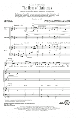 page one of The Hope Of Christmas (SAB Choir)