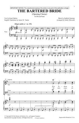 page one of The Bartered Bride (SATB Choir)