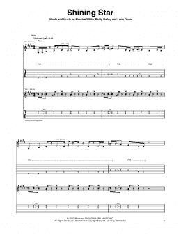 page one of Shining Star (Guitar Tab)