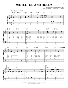 page one of Mistletoe And Holly (Easy Piano)