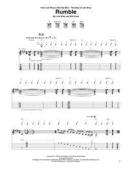 page one of Rumble (Guitar Tab)