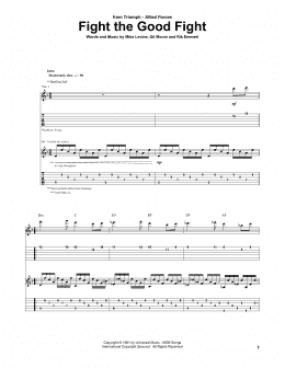 page one of Fight The Good Fight (Guitar Tab)