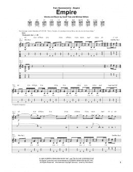 page one of Empire (Guitar Tab)