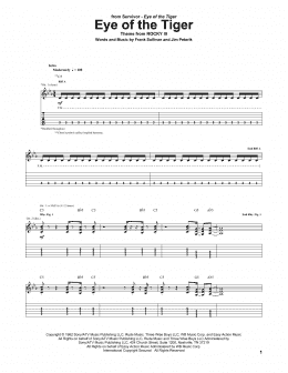 page one of Eye Of The Tiger (Guitar Tab)