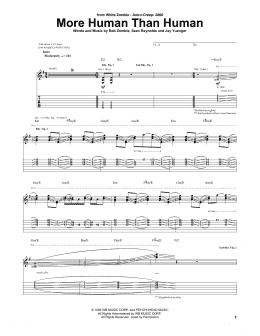 page one of More Human Than Human (Guitar Tab)