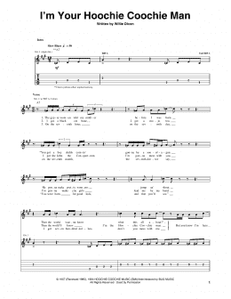 page one of I'm Your Hoochie Coochie Man (Guitar Tab)