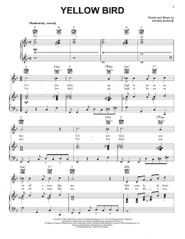 page one of Yellow Bird (Piano, Vocal & Guitar Chords (Right-Hand Melody))