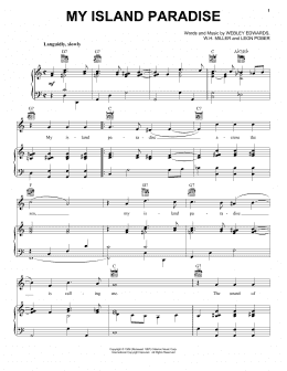 page one of My Island Paradise (Piano, Vocal & Guitar Chords (Right-Hand Melody))