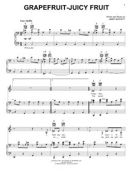 page one of Grapefruit-Juicy Fruit (Piano, Vocal & Guitar Chords (Right-Hand Melody))