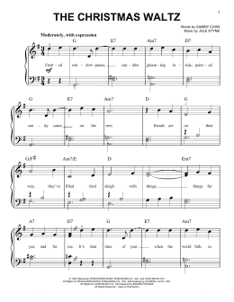 page one of The Christmas Waltz (Easy Piano)