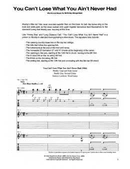 page one of You Can't Lose What You Ain't Never Had (Guitar Tab)