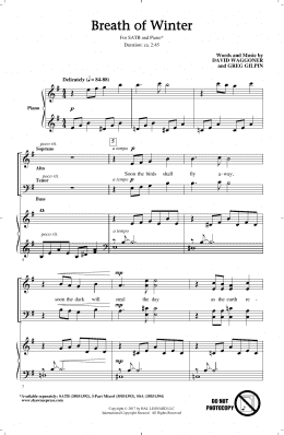 page one of Breath Of Winter (SATB Choir)